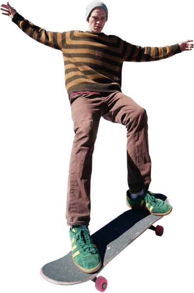 Skater performing trick